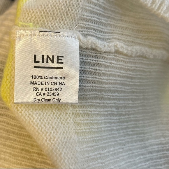 LINE THE LABEL NWT Striped cashmere Lightweight sweater Sz XL - Picture 5 of 7